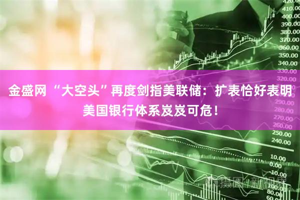 金盛网 “大空头”再度剑指美联储：扩表恰好表明美国银行体系岌岌可危！