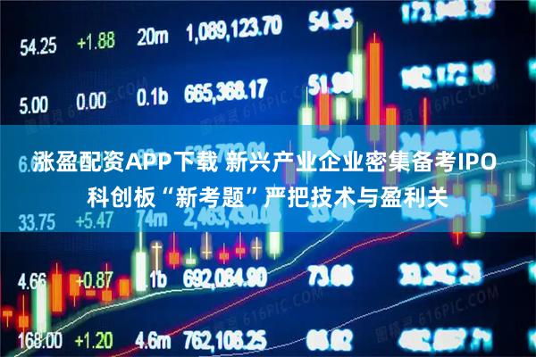 涨盈配资APP下载 新兴产业企业密集备考IPO 科创板“新考题”严把技术与盈利关